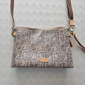 Consuela Snakeskin Crossbody – Neon Lining, Great Condition